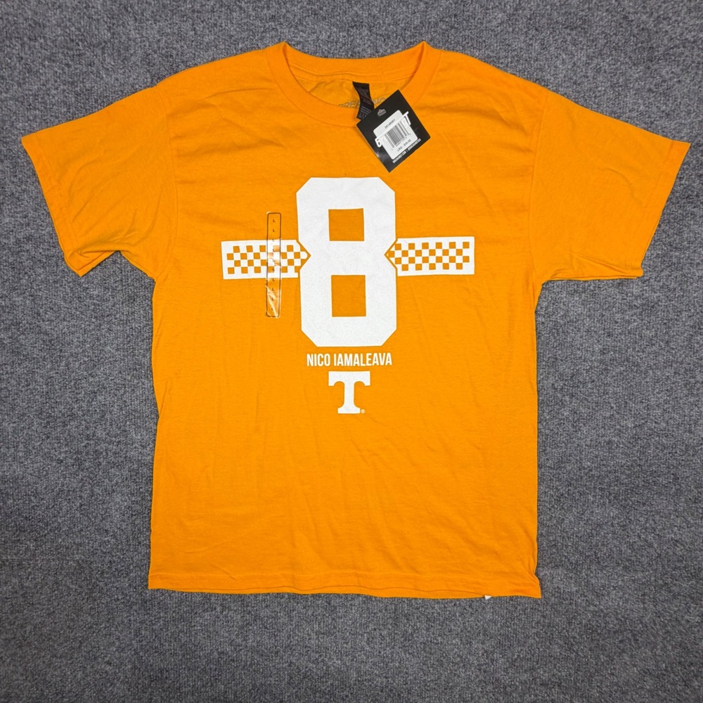 BreakingT Nico‎ Iamaleava Tennessee Volunteers Youth Large Orange T-Shirt No 8